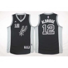 nba san antonio spurs #12 aldridge black[2016 new]