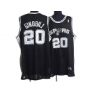 nba san antonio spurs #20 ginobili black