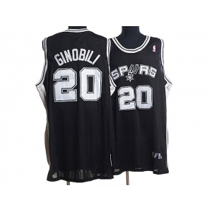 nba san antonio spurs #20 ginobili black