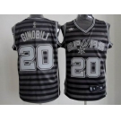 nba san antonio spurs #20 ginobili grey[black strip]