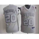 nba san antonio spurs #20 ginobili grey[fullgrey]