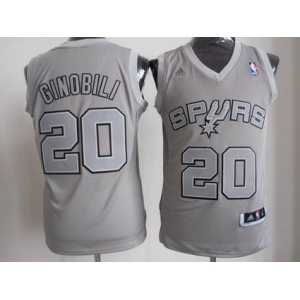 nba san antonio spurs #20 ginobili grey[fullgrey]