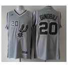 nba san antonio spurs #20 ginobili grey[revolution 30 swingman]