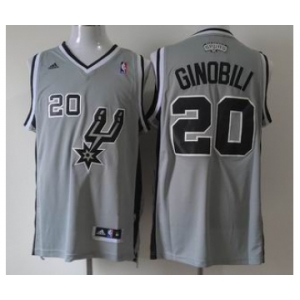 nba san antonio spurs #20 ginobili grey[revolution 30 swingman]