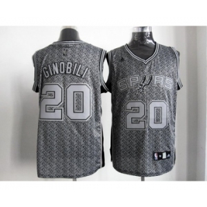 nba san antonio spurs #20 ginobili grey[static fashion swingman]