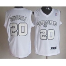 nba san antonio spurs #20 ginobili white-1[revolution 30 swingman]