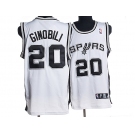 nba san antonio spurs #20 ginobili white