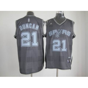 nba san antonio spurs #21 duncan black grey[2012]