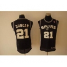 nba san antonio spurs #21 duncan black(fans edition)