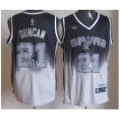 nba san antonio spurs #21 tim duncan black-grey[limited]