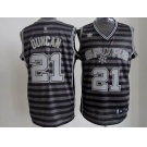 nba san antonio spurs #21 tim duncan grey[black strip]