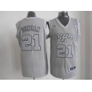 nba san antonio spurs #21 tim duncan grey[fullgrey]