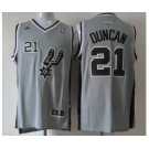 nba san antonio spurs #21 tim duncan grey[revolution 30 swingman]