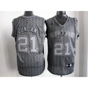 nba san antonio spurs #21 tim duncan grey[static fashion swingman]