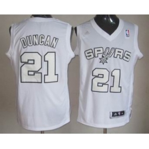 nba san antonio spurs #21 tim duncan white-1[revolution 30 swingman]