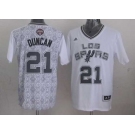 nba san antonio spurs #21 tim duncan white-grey[2014 new]