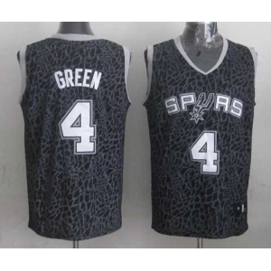 nba san antonio spurs #4 green black leopard print[2014 new]