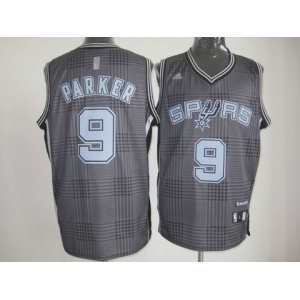 nba san antonio spurs #9 parker black grey[2012]