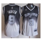 nba san antonio spurs #9 tony parker black-grey[limited]