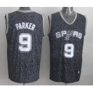 nba san antonio spurs #9 tony parker black leopard print[2014 new]