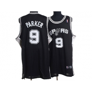 nba san antonio spurs #9 tony parker black