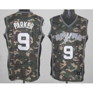 nba san antonio spurs #9 tony parker camo