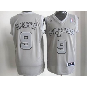 nba san antonio spurs #9 tony parker grey[fullgrey]
