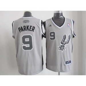 nba san antonio spurs #9 tony parker grey[revolution 30 swingman]