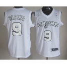 nba san antonio spurs #9 tony parker white-1[revolution 30 swingman]