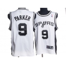 nba san antonio spurs #9 tony parker white