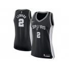Women Nike San Antonio Spurs #2 Kawhi Leonard Black NBA Swingman Icon Edition Jersey