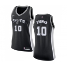 Women's Nike San Antonio Spurs #10 Dennis Rodman Authentic Black Road NBA Jersey - Icon Edition