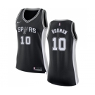 Women's Nike San Antonio Spurs #10 Dennis Rodman Swingman Black Road NBA Jersey - Icon Edition