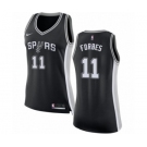 Women's Nike San Antonio Spurs #11 Bryn Forbes Swingman Black NBA Jersey - Icon Edition