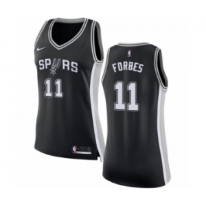 Women's Nike San Antonio Spurs #11 Bryn Forbes Swingman Black NBA Jersey - Icon Edition