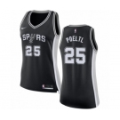 Women's Nike San Antonio Spurs #25 Jakob Poeltl Authentic Black NBA Jersey - Icon Edition