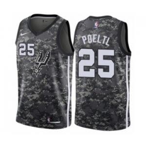 Women's Nike San Antonio Spurs #25 Jakob Poeltl Swingman Camo NBA Jersey - City Edition