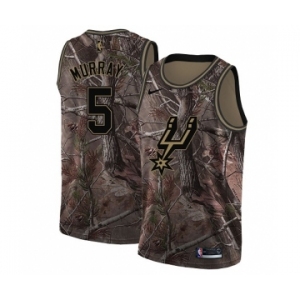 Women's Nike San Antonio Spurs #5 Dejounte Murray Swingman Camo Realtree Collection NBA Jersey