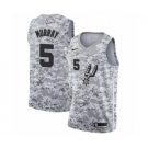 Women's San Antonio Spurs #5 Dejounte Murray White Swingman Jersey - Earned Edition