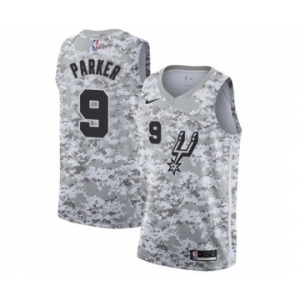 Women's San Antonio Spurs #9 Tony Parker White Swingman Jersey - Earned Edition