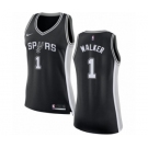 Youth Nike San Antonio Spurs #1 Lonnie Walker Swingman Black NBA Jersey - Icon Edition