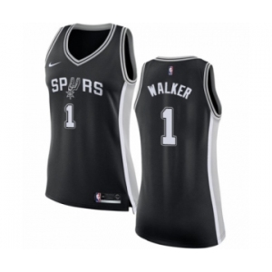 Youth Nike San Antonio Spurs #1 Lonnie Walker Swingman Black NBA Jersey - Icon Edition