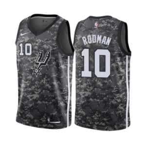 Youth Nike San Antonio Spurs #10 Dennis Rodman Swingman Camo NBA Jersey - City Edition