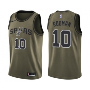 Youth Nike San Antonio Spurs #10 Dennis Rodman Swingman Green Salute to Service NBA Jersey