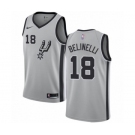 Youth Nike San Antonio Spurs #18 Marco Belinelli Swingman Silver NBA Jersey Statement Edition