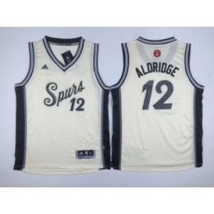 youth nba san antonio spurs #12 aldridge white[2015 Christmas edition]