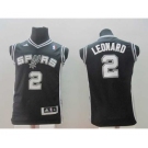 youth nba san antonio spurs #2 leonard black[revolution 30 swingman]