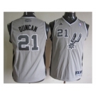 youth nba san antonio spurs #21 duncan grey[revolution 30 swingman]