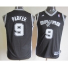 youth nba san antonio spurs #9 parker black[revolution 30 swingman]