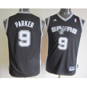 youth nba san antonio spurs #9 parker black[revolution 30 swingman]